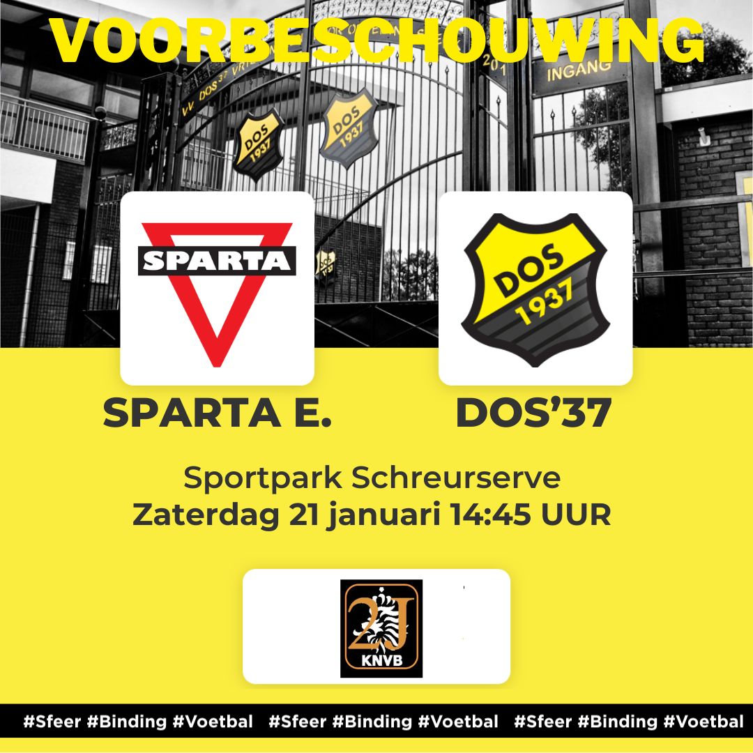 Voorbeschouwing Sparta Enschede - DOS'37