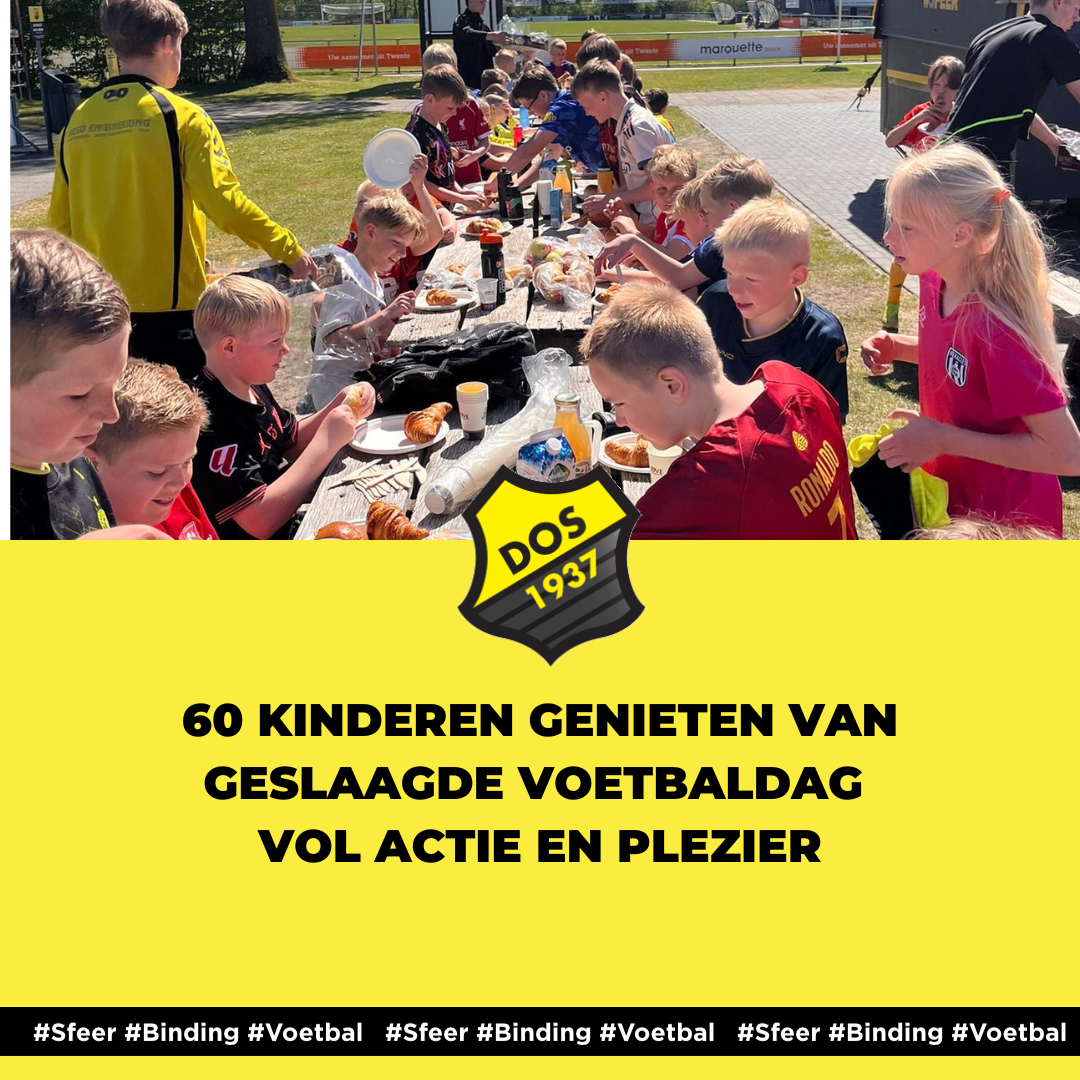 60 kinderen genieten van geslaagde voetbaldag vol actie en plezier