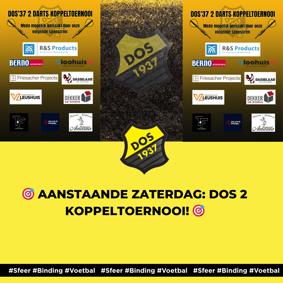 Aanstaande zaterdag: DOS 2 Koppeltoernooi!