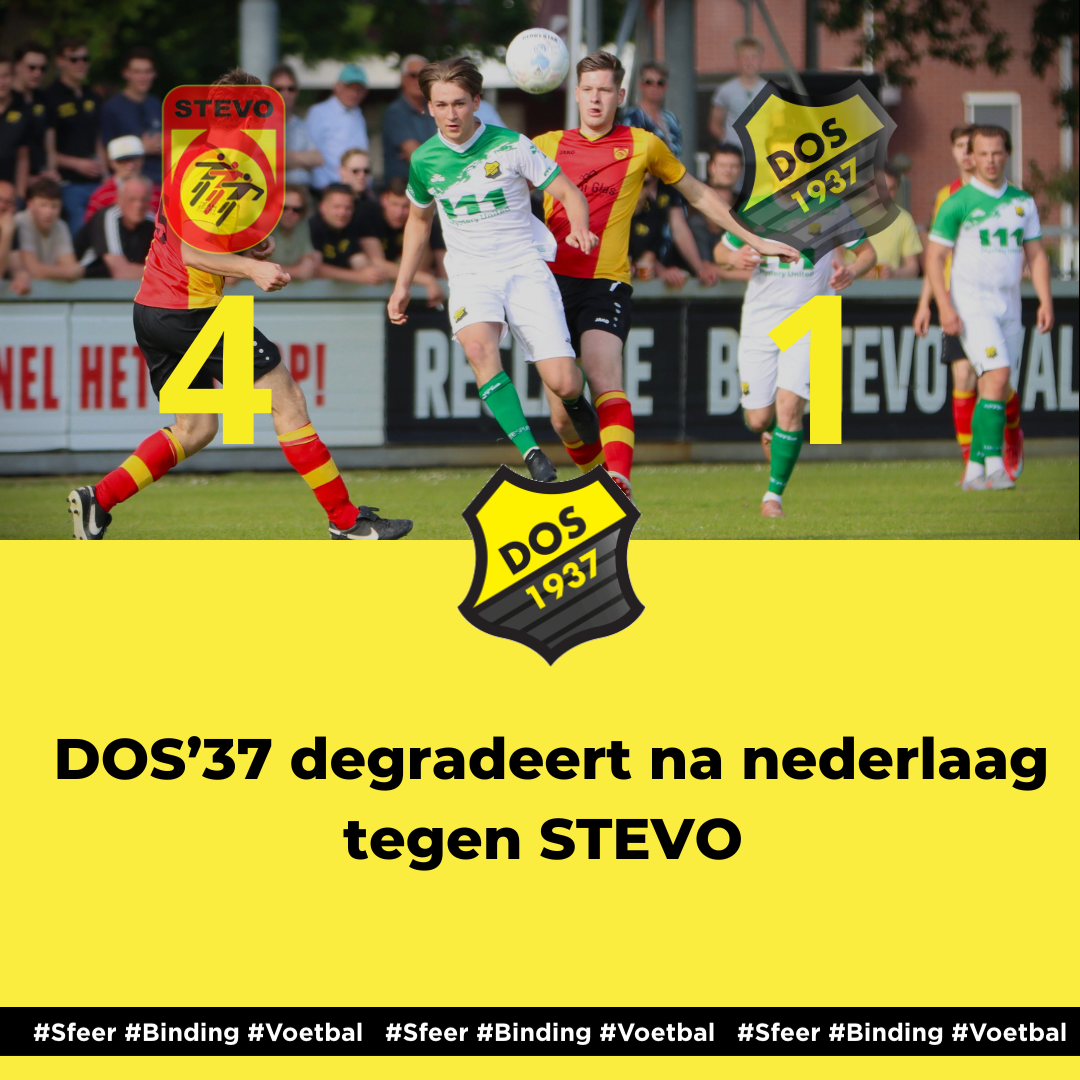 DOS’37 degradeert na nederlaag tegen STEVO