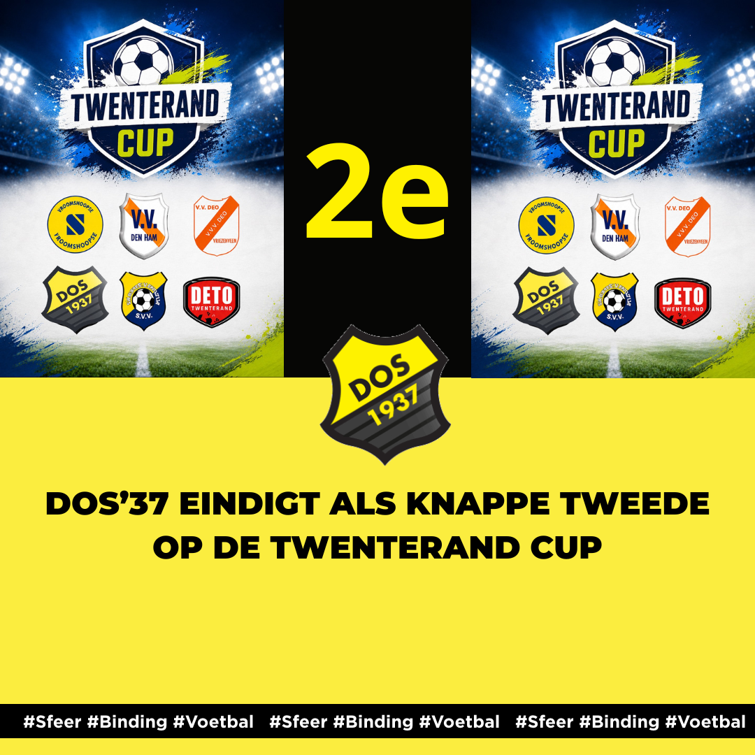 DOS’37 eindigt als knappe tweede op de Twenterand Cup
