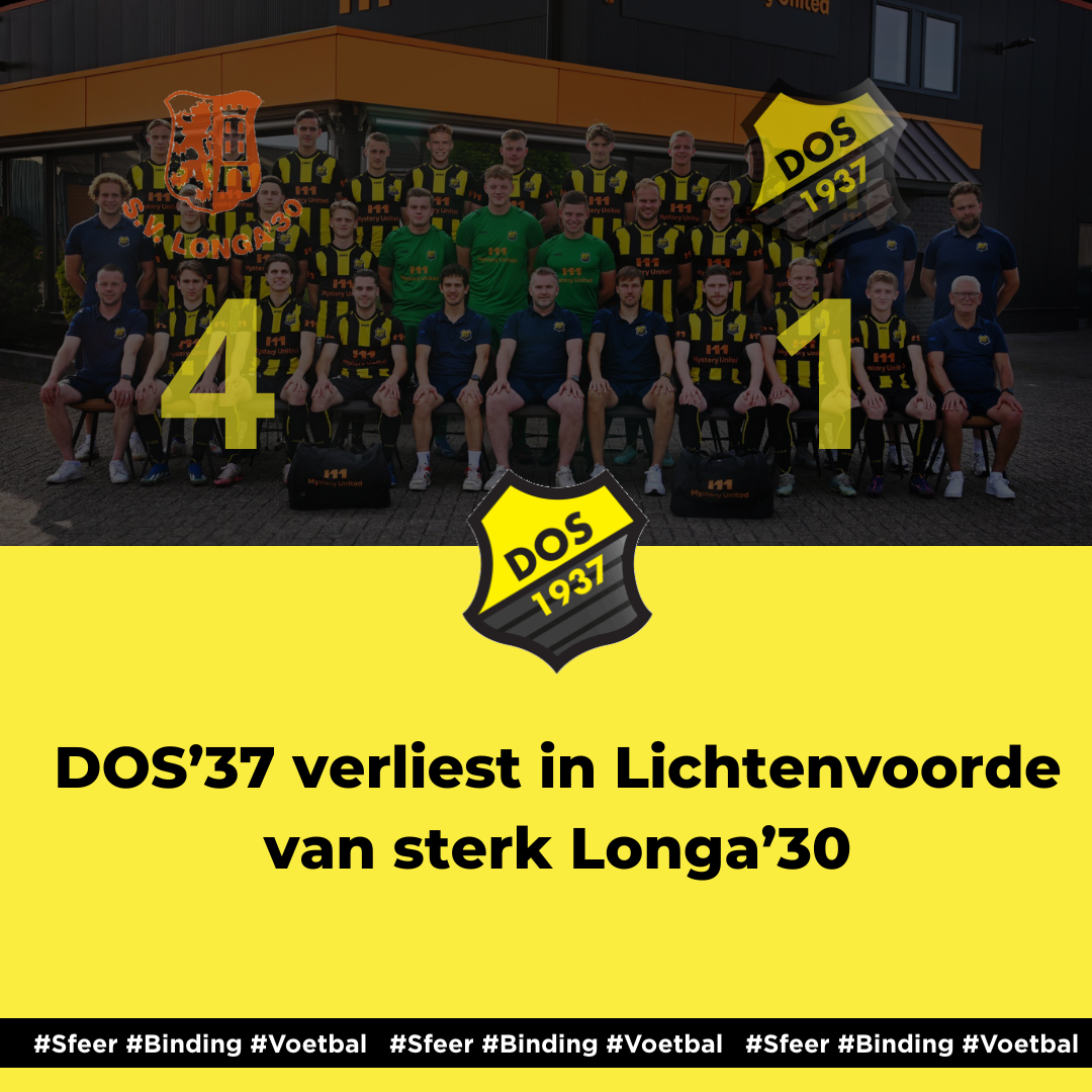 DOS’37 verliest in Lichtenvoorde van sterk Longa’30