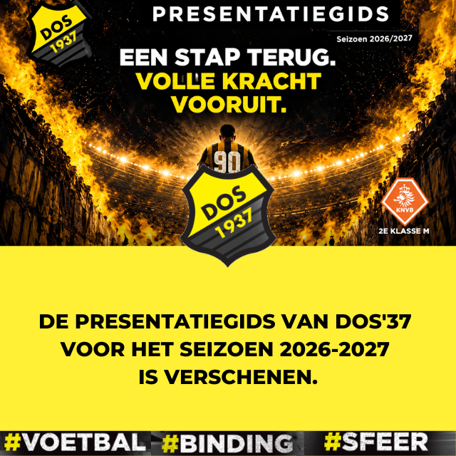 De presentatiegids van DOS'37 voor het seizoen 2026-2027 is verschenen.