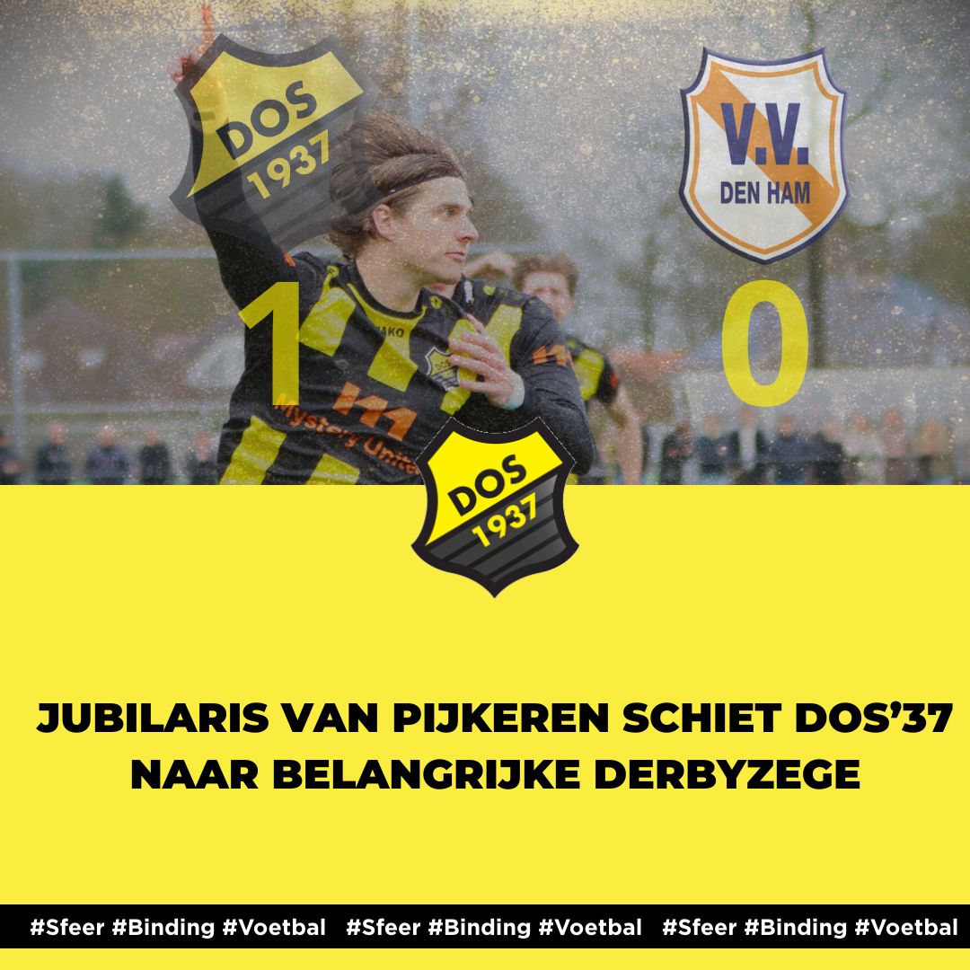 Jubilaris Van Pijkeren schiet DOS’37 naar belangrijke derbyzege