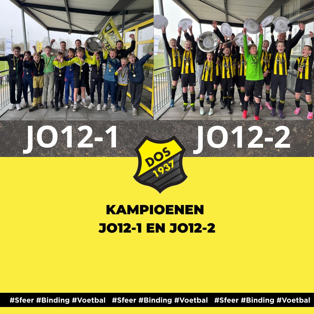 Kampioenen JO12-1 en JO12-2