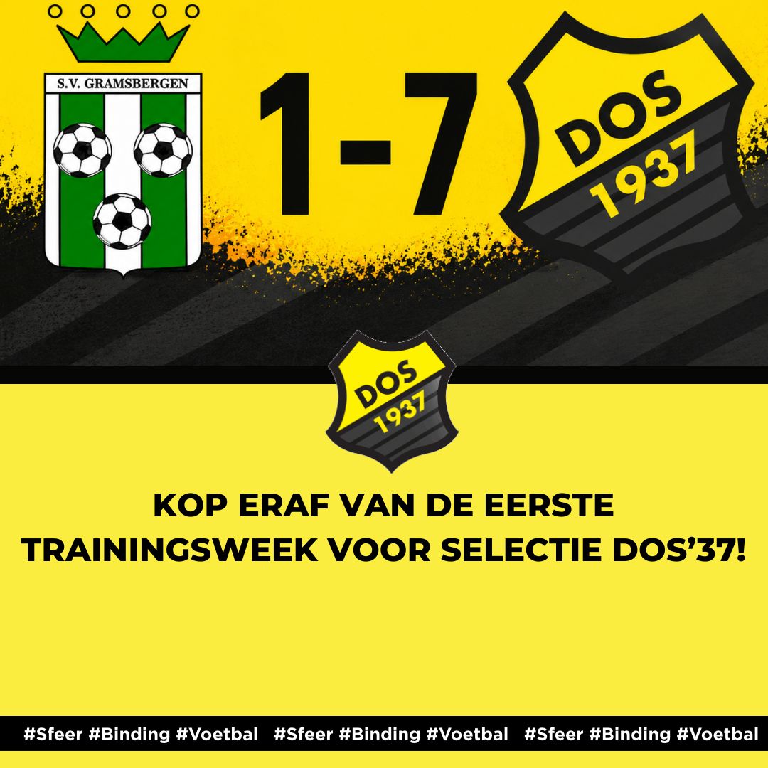 Kop eraf van de eerste trainingsweek voor selectie DOS’37