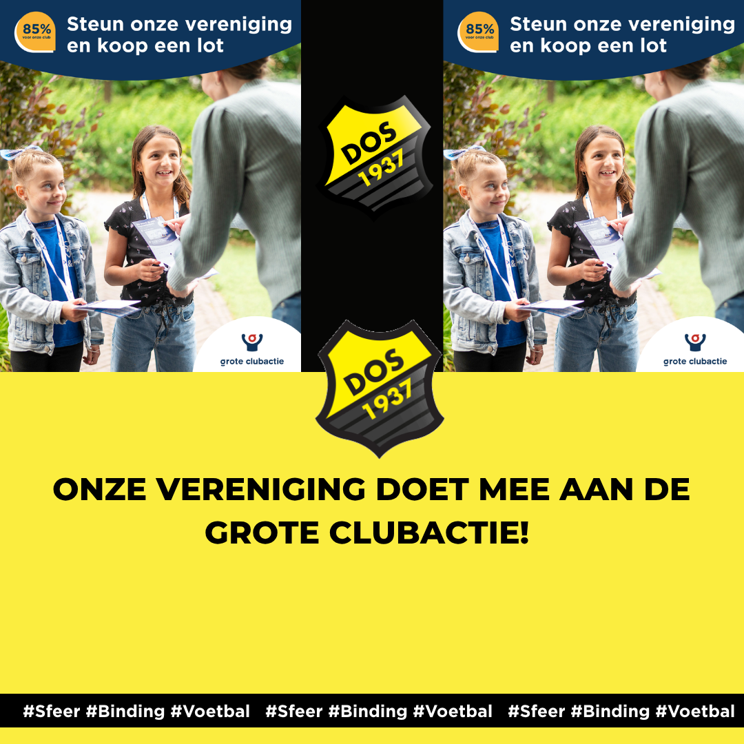 Onze vereniging doet mee aan de Grote Clubactie!