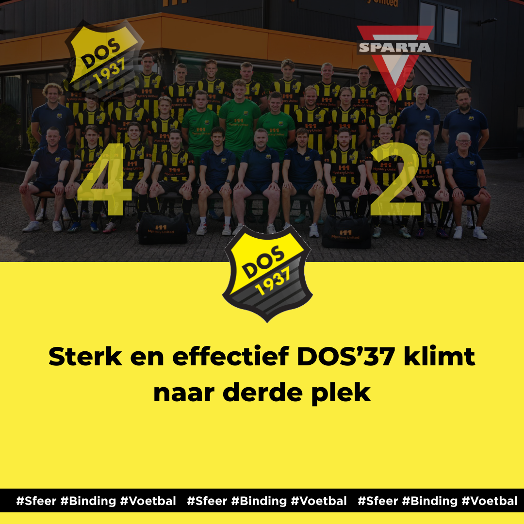 Sterk en effectief DOS’37 klimt naar derde plek