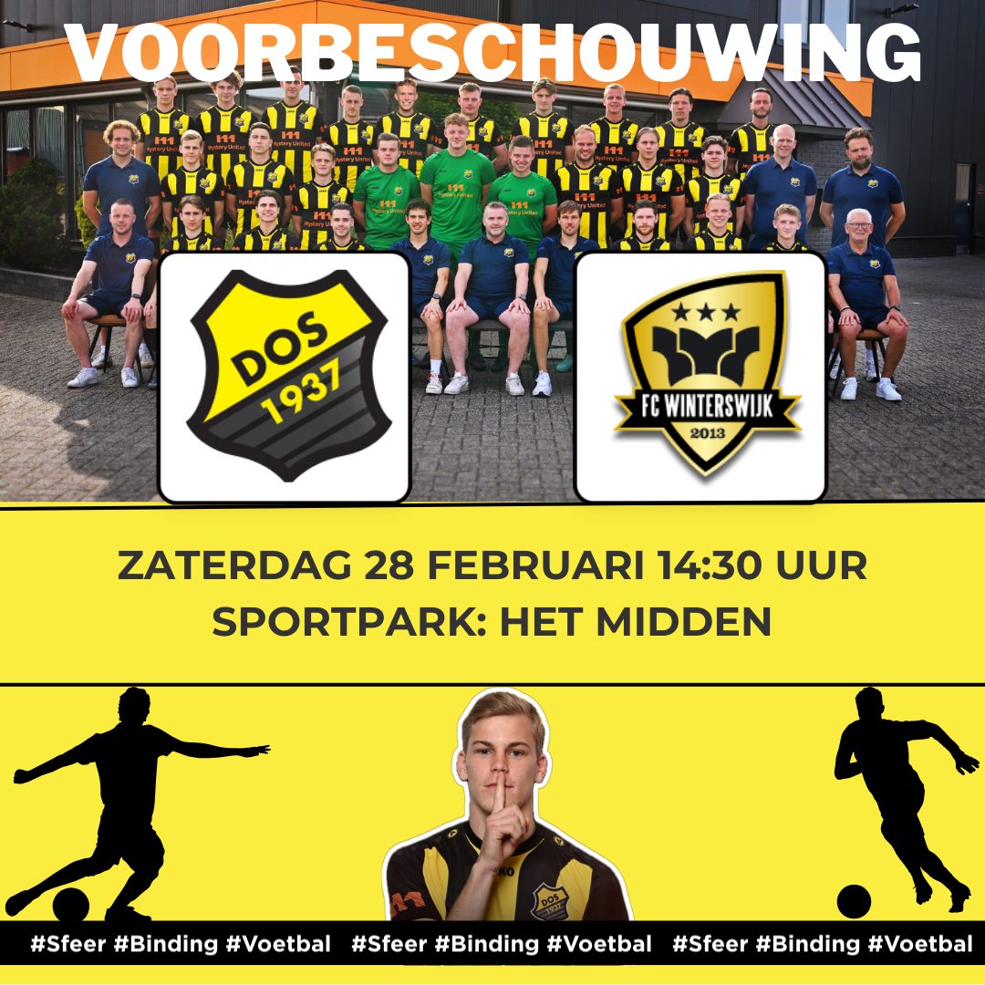 Voorbeschouwing: DOS '37 – FC Winterswijk 28 februari