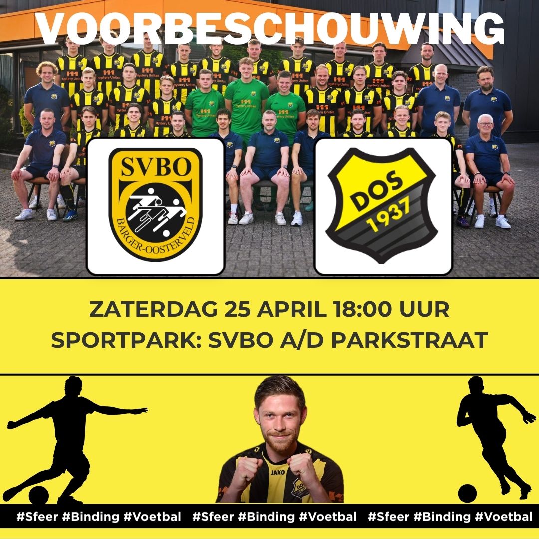 Voorbeschouwing: DOS’37 wacht lastige uitwedstrijd tegen SVBO