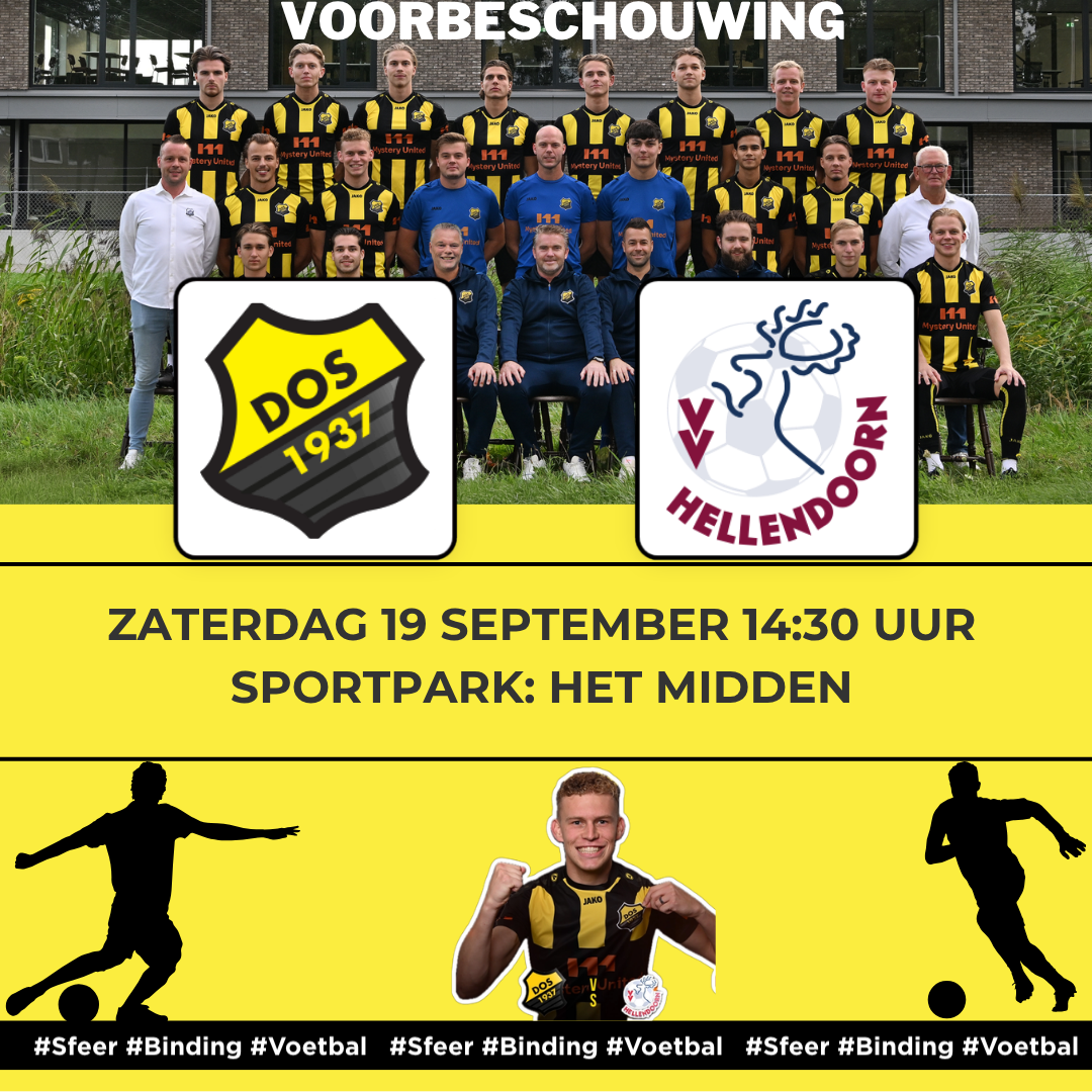 Voorbeschouwing:DOS’37 start aan avontuur in de tweede klasse tegen VV Hellendoorn