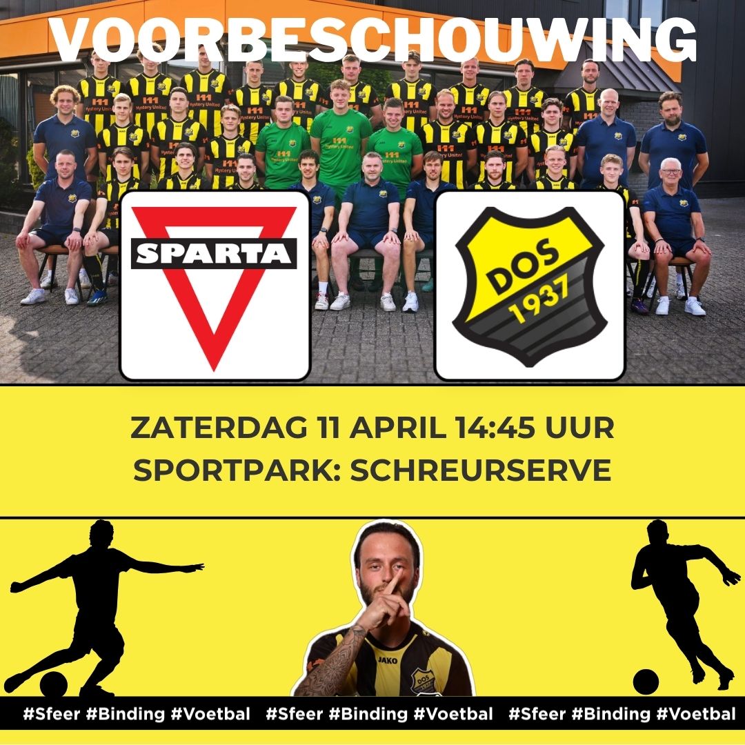 Voorbeschouwing: Sparta Enschede – DOS’37 11 APRIL