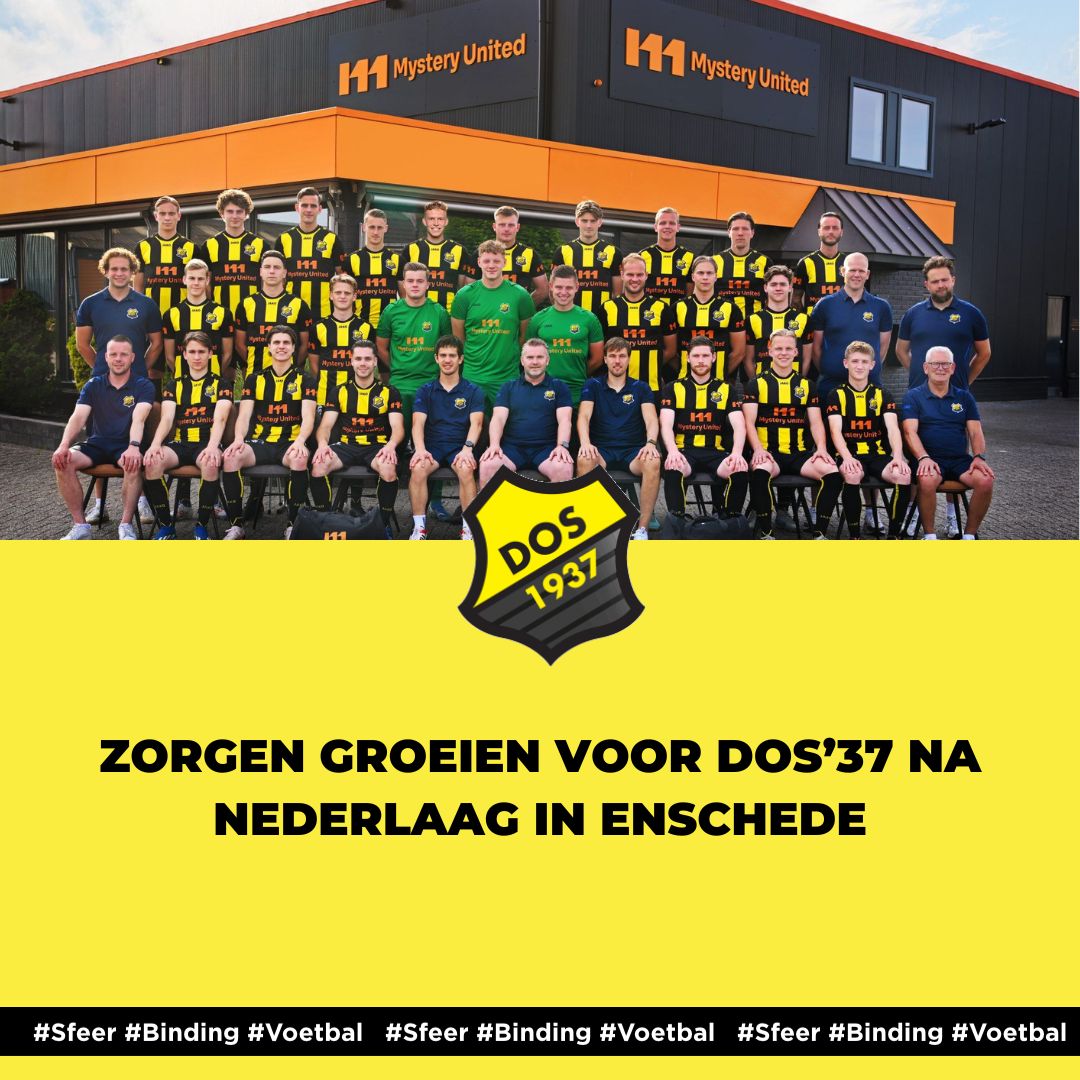 Zorgen groeien voor DOS’37 na nederlaag in Enschede